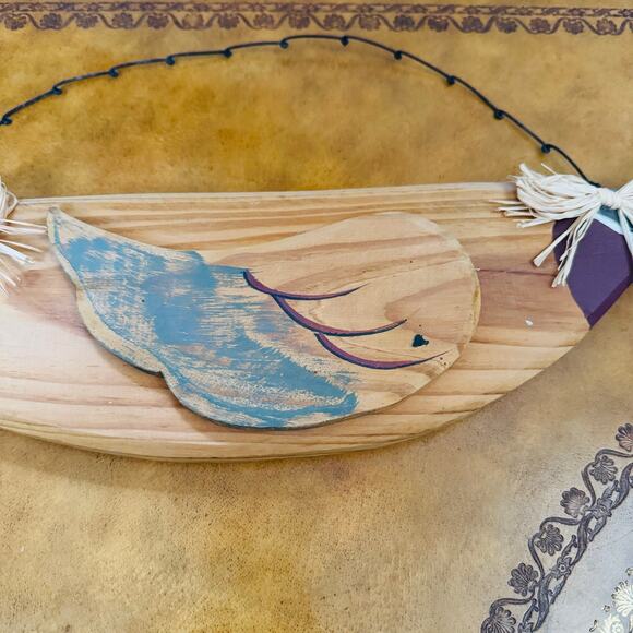 Carved Wood Mallard Duck Goose Farmhouse Cottagecore Wall Decor - Picture 4 of 6